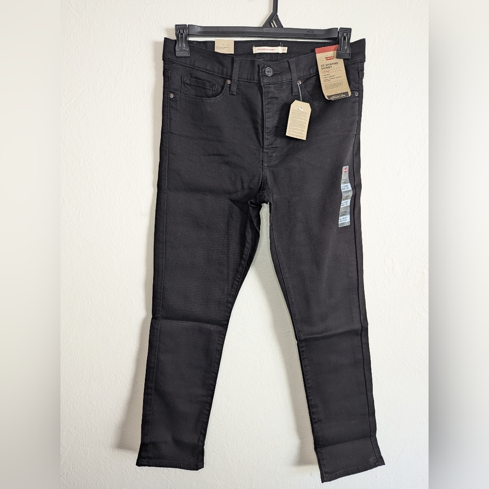 NWT Levi's 311 Shaping Skinny Black Jeans Women's Size 10 SHORT 30x28